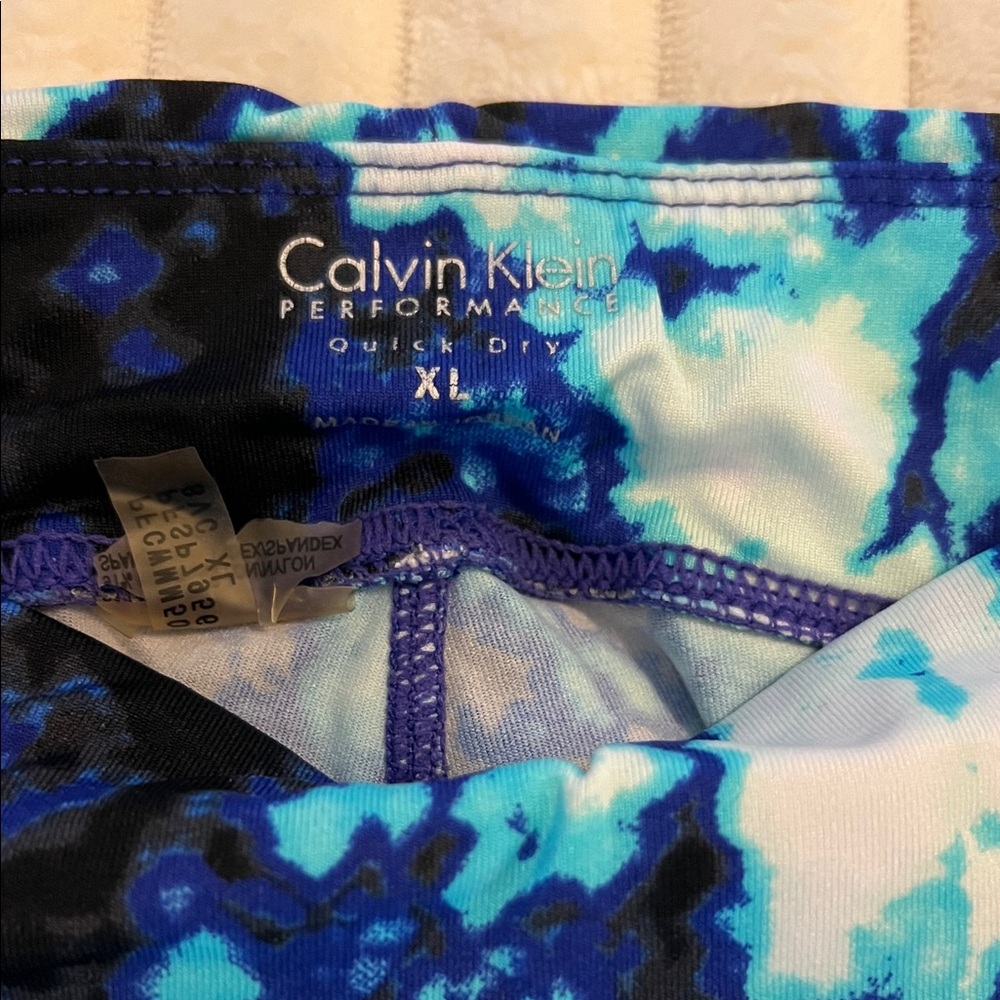 Calvin Klein Blue and Black Performance Leggings